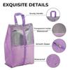 HANOZI Shoe Bags For Travel, Used As For Storage or Shoe Travel Bag, Space Saving When Travelling With This Travel Shoe Bags For Packing, Waterproof Nylon Sneaker Bag. (Light Purple, 2 Pack, Medium) view 3