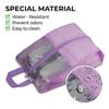 HANOZI Shoe Bags For Travel, Used As For Storage or Shoe Travel Bag, Space Saving When Travelling With This Travel Shoe Bags For Packing, Waterproof Nylon Sneaker Bag. (Light Purple, 2 Pack, Medium) view 4