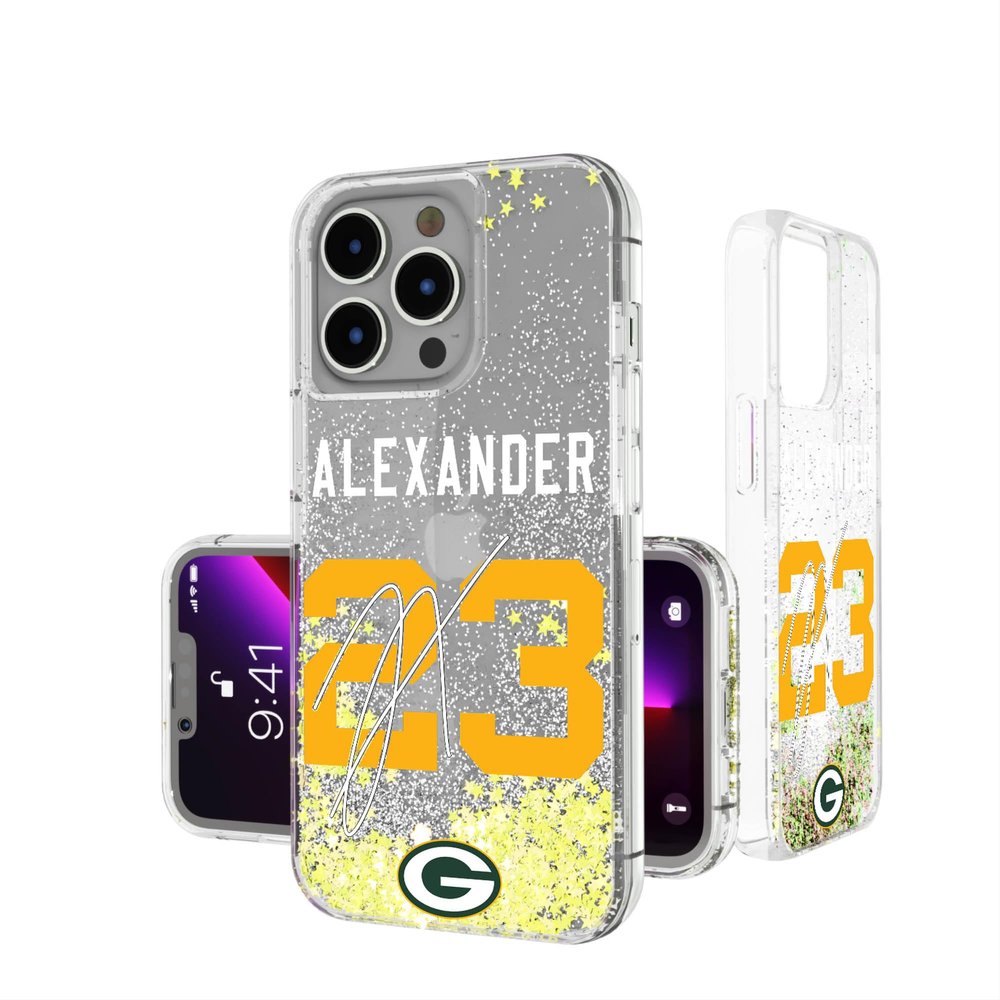 Keyscaper Jaire Alexander Green Bay Packers iPhone Glitter Phone Case