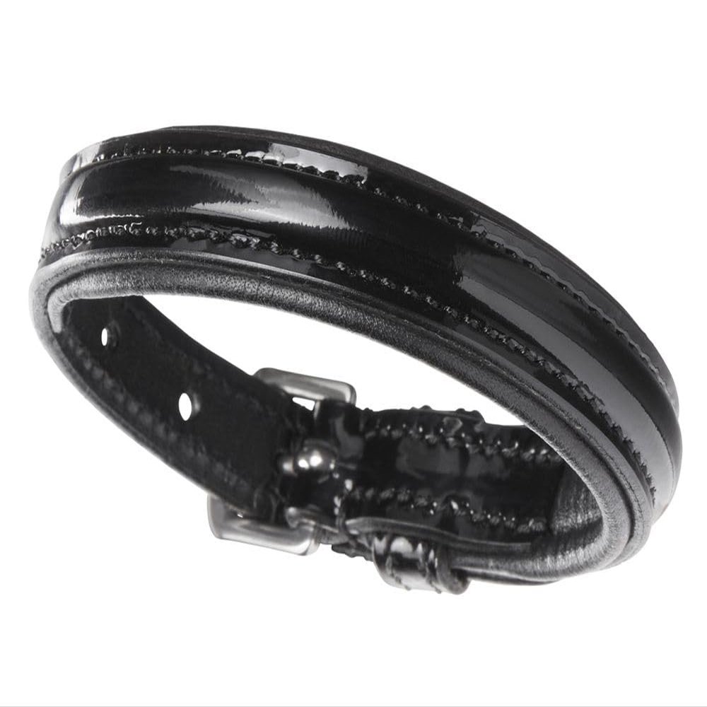 Dover Saddlery Riding Sport Patent Leather Browband Bracelet, Color: Black Patent/Black, Size: One Size