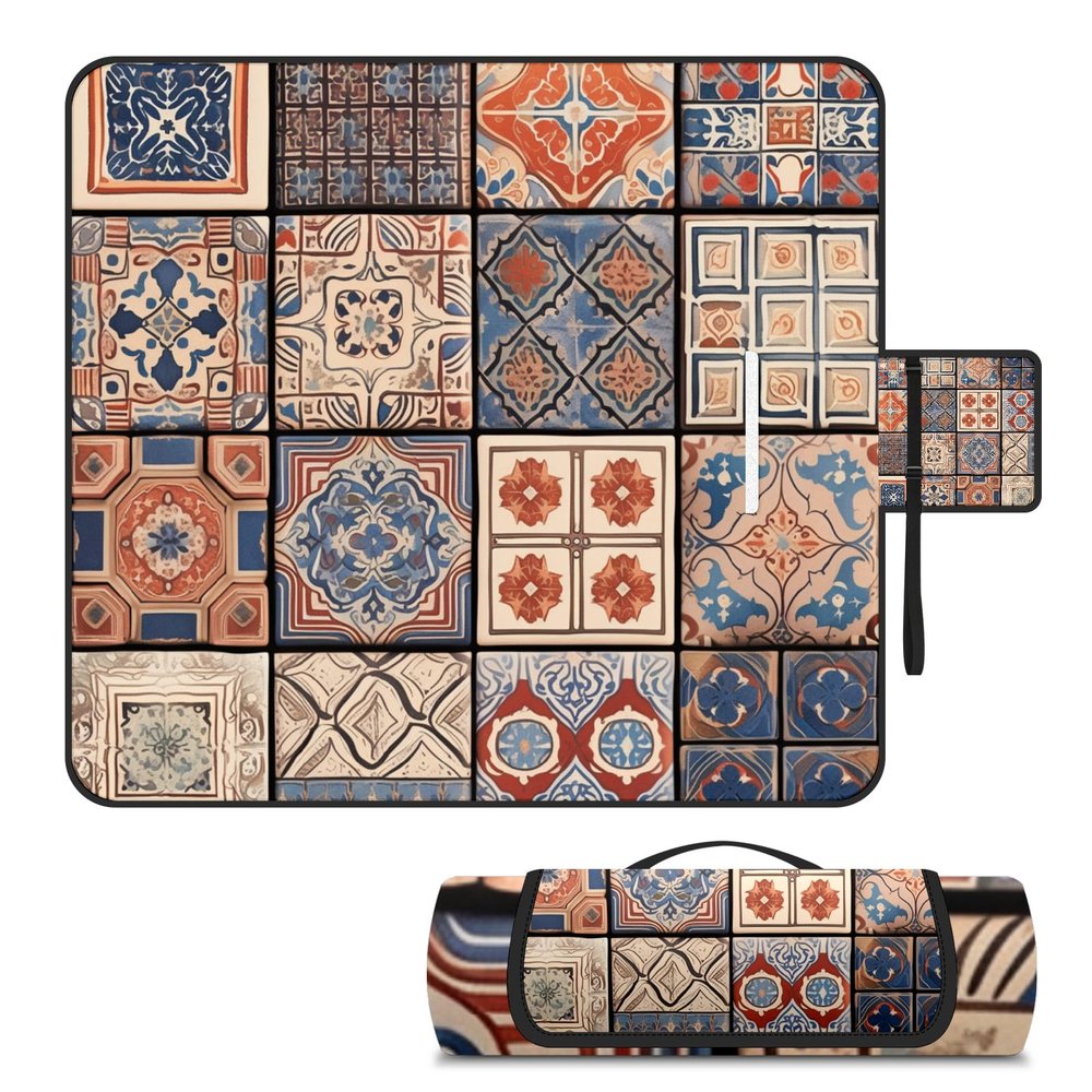 AQUNNEW Luxury Outdoor Picnic Blanket Extra-Large Waterproof Foldable Beach Mat Ideal for Picnics, Beaches and Outdoor Adventures Durable Picnic Mat Printing