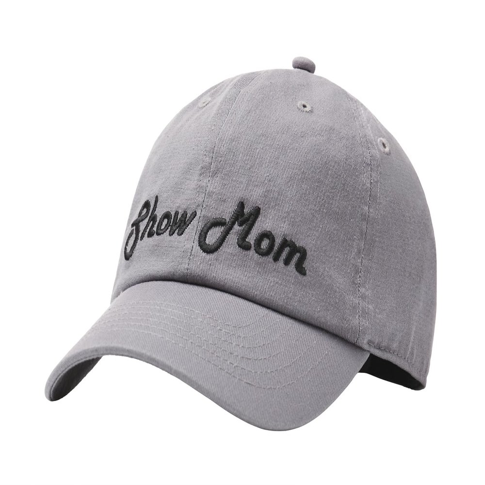 Dover Saddlery Riding Sport Ladies' Graphic Hat, Color: Show Mom-Grey/Black