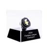 2024 Fantasy Football Championship Trophy Ring | Heavy FFL Champion Ring | Gold Silver Tone Plated Award Trophy for Fantasy Football League Winner (size 10, ring and case together) view 1