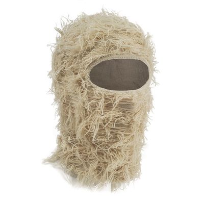 Ezovino Distressed Balaclava Ski Mask, Knitted Full Face Mask for Men/Women Beige