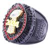 2024 Fantasy Football Championship Trophy Ring | Heavy FFL Champion Ring | Gold Silver Tone Plated Award Trophy for Fantasy Football League Winner (Ring and Stand Together, Size 14) view 3