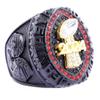 2024 Fantasy Football Championship Trophy Ring | Heavy FFL Champion Ring | Gold Silver Tone Plated Award Trophy for Fantasy Football League Winner (Ring and Stand Together, Size 14) view 4
