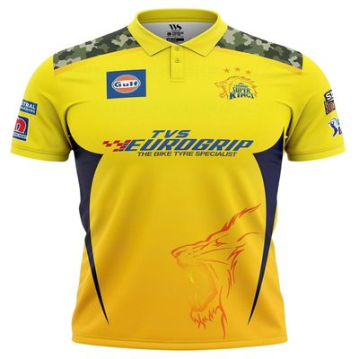 Whitedot Chennai Super Kings 2023 IPL Cricket Fan Jersey - 100% Dryfit Polyester (CSK 2023 - S-38), Small