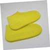 SUPVOX 1pair Silicone Shoes Cover Unisex Rain Shoe Protector for Adults Boys and Girls Yellow for Rainy Days and Outdoor Activities view 2