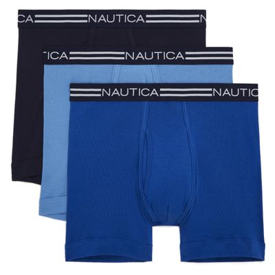 Nautica Men's Classic Cotton 3-Pack Boxer Briefs