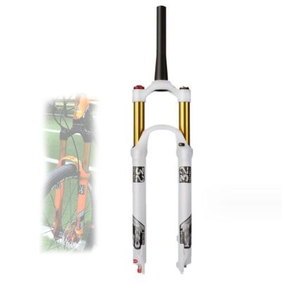 ZECHAO Lightweight Alloy Mountain Bike Suspension Forks,26/27.5/29er Disc Brake 120mm Travel Bike Shock Absorber Forks Rebound Adjust (Color : Tapered Manual Lock, Size : 27.5inch)
