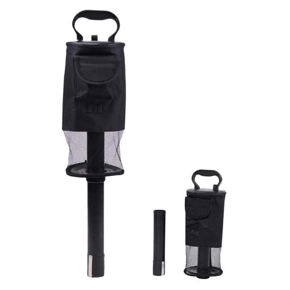 Golf Pick Up Retriever Portable Shag Bag with Removable Plastic Tube Golf Holder 60 Balls Collector Pick Up Bag Golf Accessories