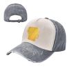 ADTEMP Wisconsin State Map Beer Outdoor Adult Washed Baseball Cap, Cowboy Hat, Travel Hat Gray view 2