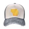 ADTEMP Wisconsin State Map Beer Outdoor Adult Washed Baseball Cap, Cowboy Hat, Travel Hat Gray view 3