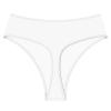 Genfirdom Womens High Waisted Thong Bikini Bottoms Swimsuit Bottoms High Cut Rave Bottoms(WhiteL view 1