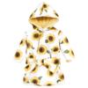 Hudson Baby Unisex Baby Mink with Faux Fur Lining Pool and Beach Robe Cover-ups, Sunflower, 6-12 Months view 1