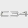 Carver Boat Raised Emblem Decal 8150649 | C34 Silver Sticker view 1