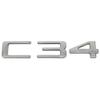 Carver Boat Raised Emblem Decal 8150649 | C34 Silver Sticker view 2