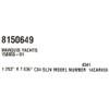 Carver Boat Raised Emblem Decal 8150649 | C34 Silver Sticker view 4