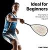Harrow Sports Storm 145 Squash Racquet for Beginners | Enhanced Power & Precision | Carbon-Graphite Composition | Lightweight at 145 g | Squash Racquet in Black and Maroon view 2
