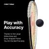 Harrow Sports Storm 145 Squash Racquet for Beginners | Enhanced Power & Precision | Carbon-Graphite Composition | Lightweight at 145 g | Squash Racquet in Black and Maroon view 3