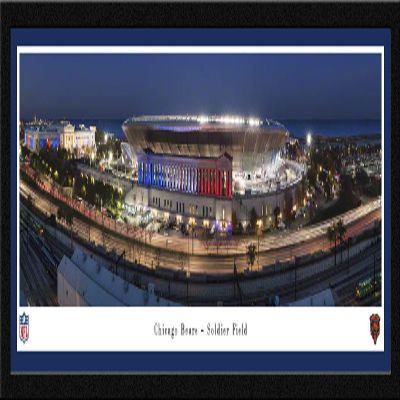 Chicago Bear, Soldier Field - 41.5x15-inch Single Mat, Select Framed NFL Picture by Blakeway Panoramas