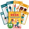 75 Desk Workout Cards  Move More at Work with 50 Easy Bodyweight Exercises & 25 Stretches  Compact 3.5" x 2.5 Chair Exercise Cards for Home or Office - No Equipment Needed and Beginner Friendly view 1