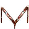 BAR H EQUINE Horse Western Leather Breast Collar Brown view 2