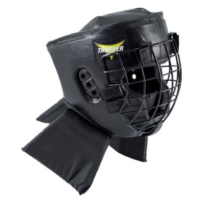 ProForce Thunder Padded Combat Head Guard with Face Cage - Medium, Black