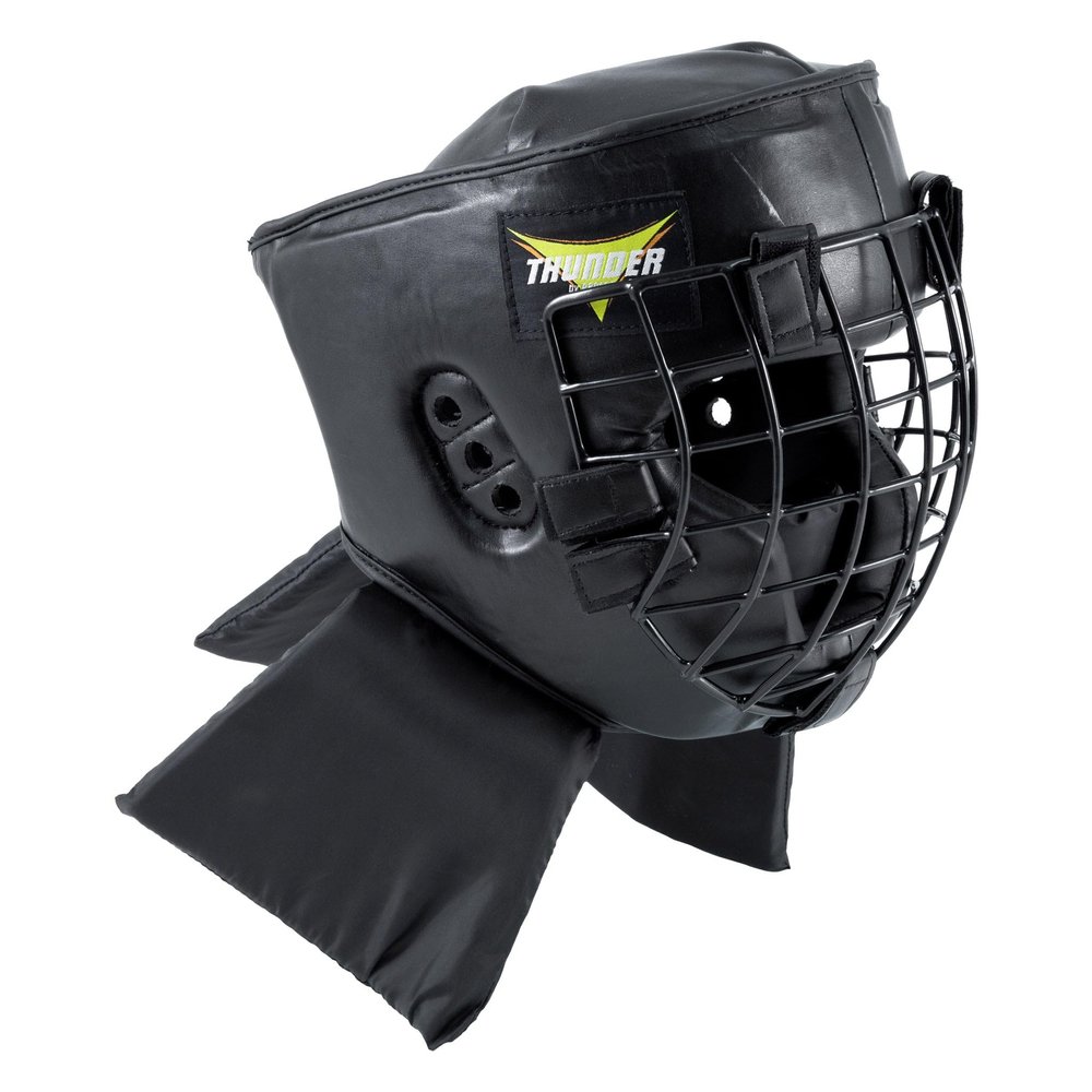 ProForce Thunder Padded Combat Head Guard with Face Cage - Medium, Black
