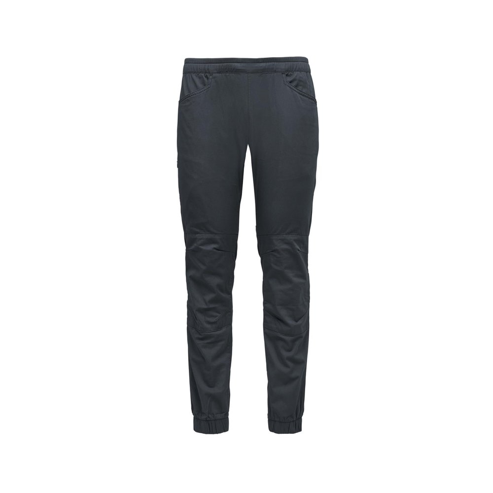BLACK DIAMOND Mens Notion Pants | Stretch Organic Cotton | Reinforced Knees | Comfortable Rock Climbing & Everyday Performance Pants | Charcoal | Medium