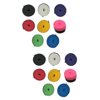 BESPORTBLE 16pcs Colorful Sweat Absorbent Racket Grip Bands for Badminton Tennis Pickleball and Fishing Rods Pu Soft Non-Slip Overgrip Mixed Colors