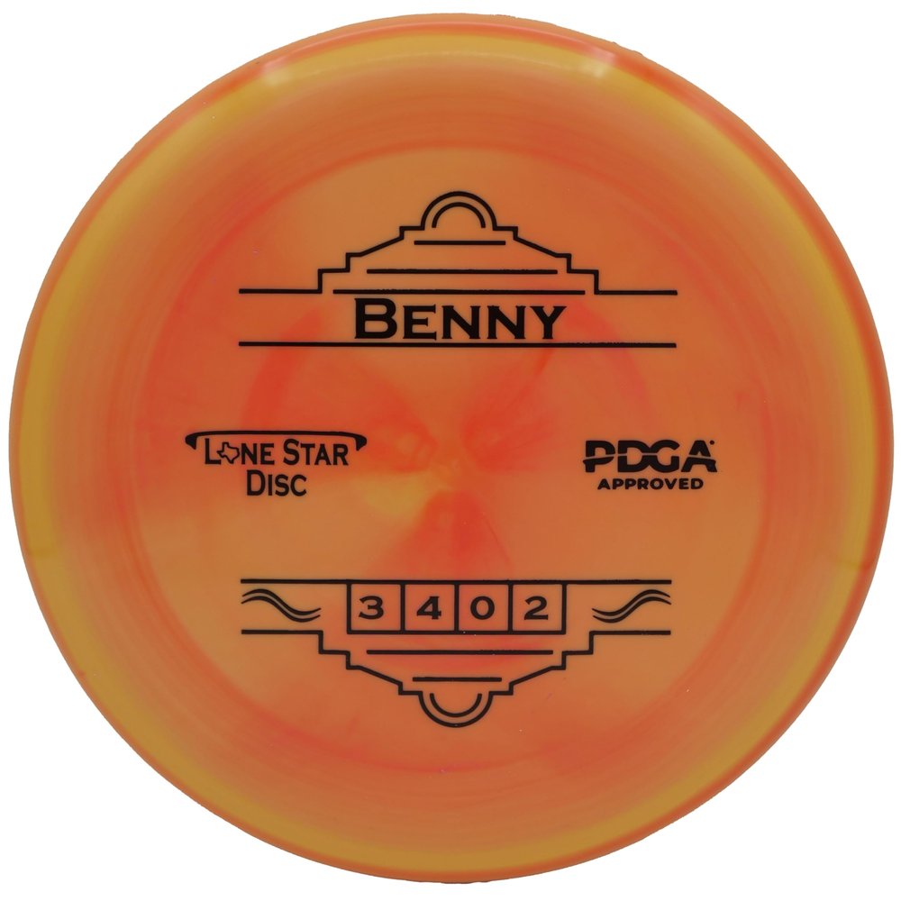 Lone Star Disc Bravo Benny | Stable Disc Golf Approach Disc | 170g+ | Flexible Plastic with Great Grip | Ideal Throwing Putter | Colors May Vary