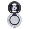 Ambassador Marine Trinidad- Recessed Control Valve (Cold Only), Black Cup with Stainless Steel Lid, Chrome Trinidad Handle - 136-0249-CK-W view 1