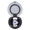 Ambassador Marine Trinidad- Recessed Control Valve (Cold Only), Black Cup with Stainless Steel Lid, Chrome Trinidad Handle - 136-0249-CK-W view 2