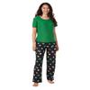 MeMoi Women's Pickleball Princess Two Piece PJ Set In A Bag Forest Green S view 1