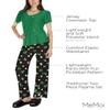 MeMoi Women's Pickleball Princess Two Piece PJ Set In A Bag Forest Green S view 3