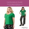 MeMoi Women's Pickleball Princess Two Piece PJ Set In A Bag Forest Green S view 4