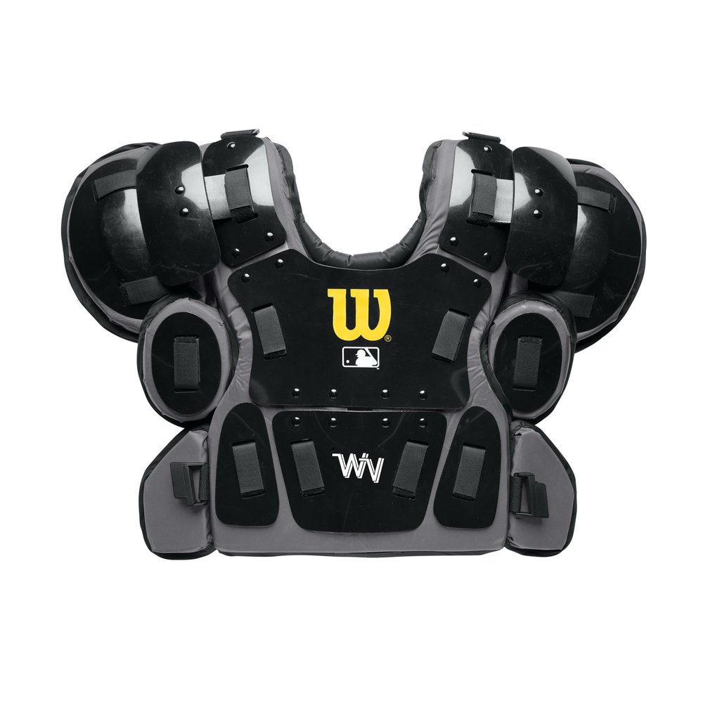 Wilson Pro Gold 2 Chest Protector - Memory Foam, Black/Charcoal, Small/Medium