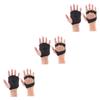 BESPORTBLE 3pcs Ventilated Weightlifting Gloves Non- Palm for Cross Training Breathable Fitness Gloves for Men Women for Weightlifting Pull Ups and Workouts Black view 1