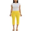Zac & Rachel Women's Pull-On Slim Leg Crop Pant, Habanero Gold, 6 view 3