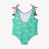 Hatley Girls Sleeveless One Piece Swimsuit, Rainbow Palm, 2 Toddler view 3
