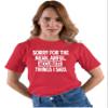 XX-Large Red Mens Sorry for The Mean Awful Accurate Things I Said Funny T-Shirt view 3