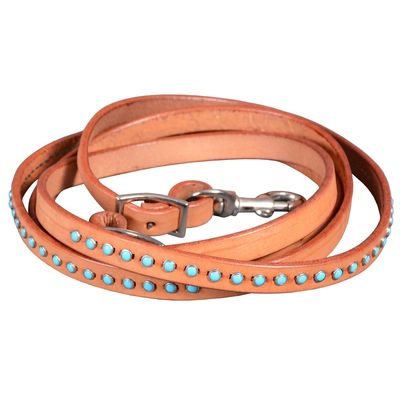BAR H EQUINE Western Leather Horse Rein with Adjustable Buckle | Reins for Horses