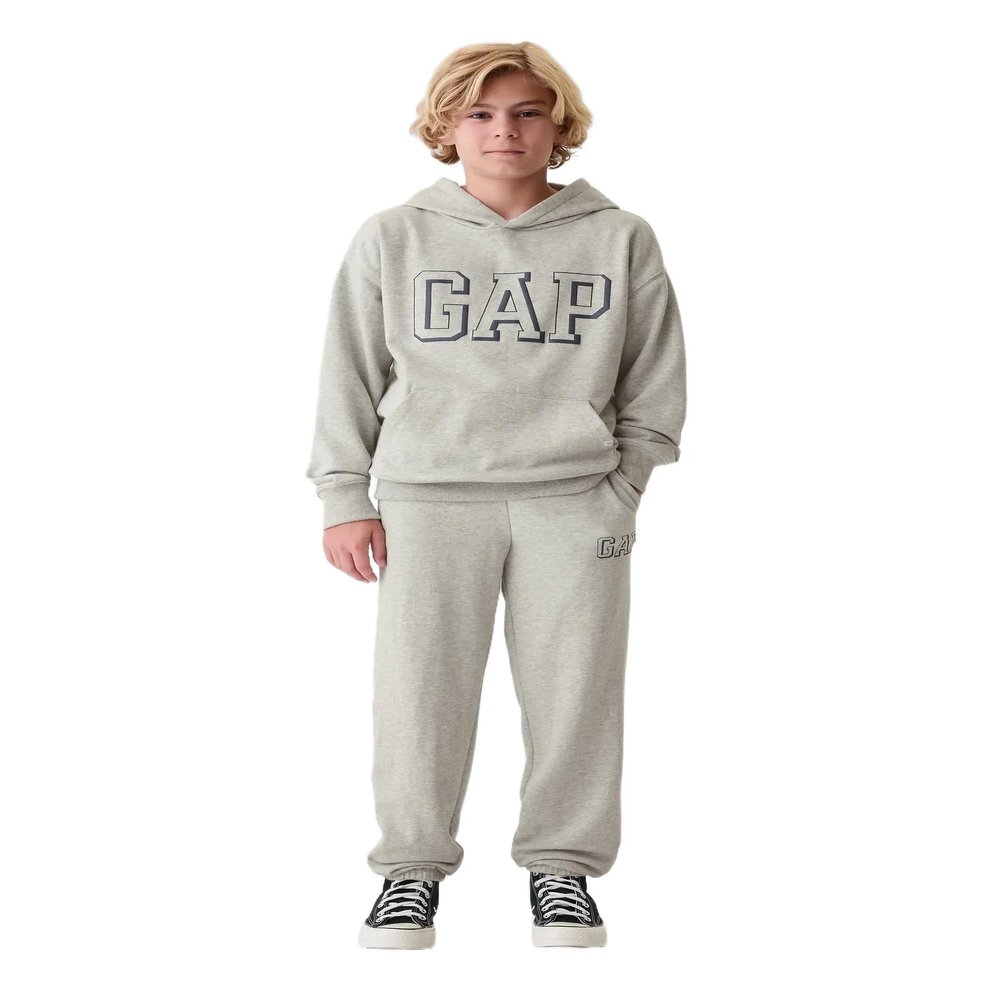 GAP Boys Heritage Logo Pull-On Jogger Sweatpants Light Heather Grey B08 XL