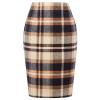 Skirts for Women High Waist Plaid Skirt Bodycon A-Line Mini Skirt Pencil Fall Winter Cotton Linen Vintage Midi Skirts view 1