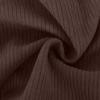 Women's Corduroy Skirts High Waisted A-Line Mini Button Front Skirt with Pockets Casual Elastic Fall Outfits Wrap Skirt Brown view 3