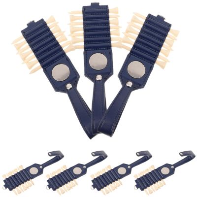 1 Set Football Spike Storage Leather Case Tee Holder Leather Tees Holder Tees Organizer Golfing Tees Containers Tees Cover Golf Accessories Leather Tee Carriers Leather Tees Bag