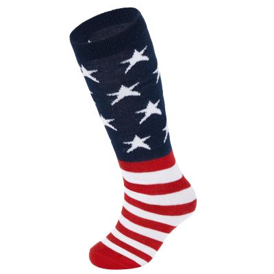 Kids American Flag Patriotic 4th of July Socks Independence Day USA Knee High Socks for Girls Boys Baby Toddler 6-8 Years