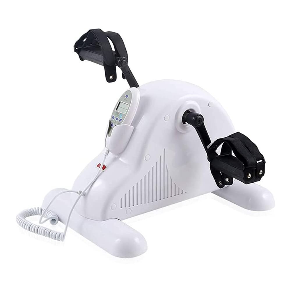 Under Desk Bike Pedal Exerciser Electric Rehabilitation Machine Home Leg Trainer Fitness Mini Exercise Bike with Digital LCD Screen Display