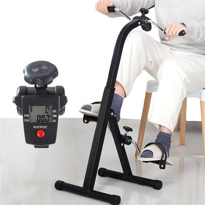KOHARA Folding Pedal Exerciser with Multifunctional LCD Display, Mini Arm Leg Exercise Bike Foot Hand Cycle Portable Stationary Peddler Machine Bicycle Exerciser for Elderly Men Women